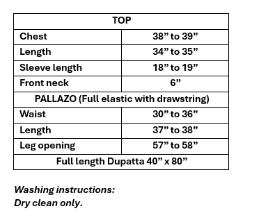 Ivory Georgette Kurta Set with Pearl neck line in M