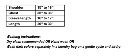 Women's Black printed with white thread embroidery in S