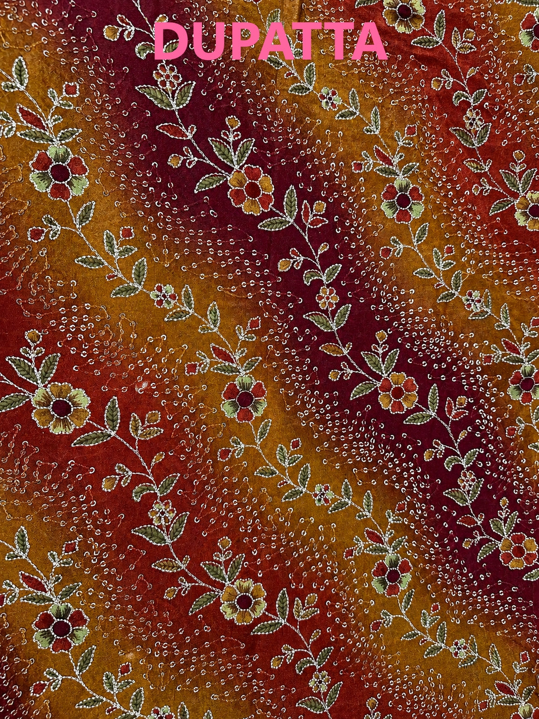 Women’s Rust Chinnon Embroidered Kurta Set in M