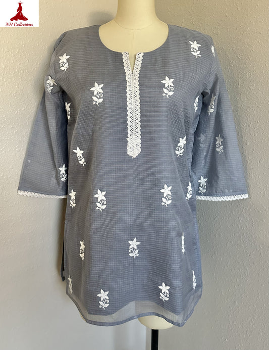 grey kota kurta