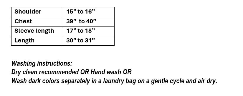 Women's black muslin silk blouse with colorful neck embroidery in L