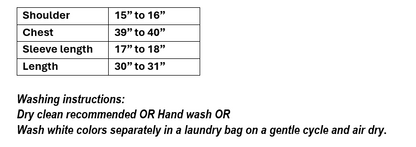 Women's white linen blouse with blue embroidery in L