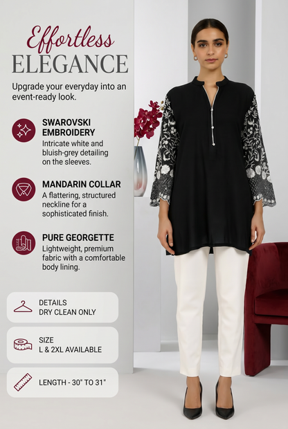 Women's Black georgette blouse