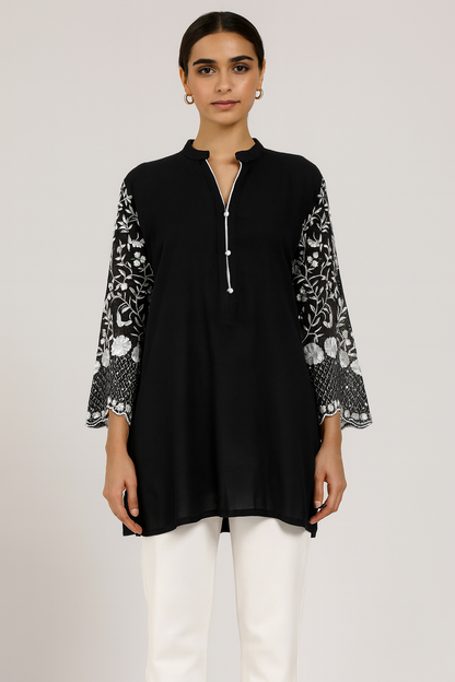 Women's Black georgette blouse