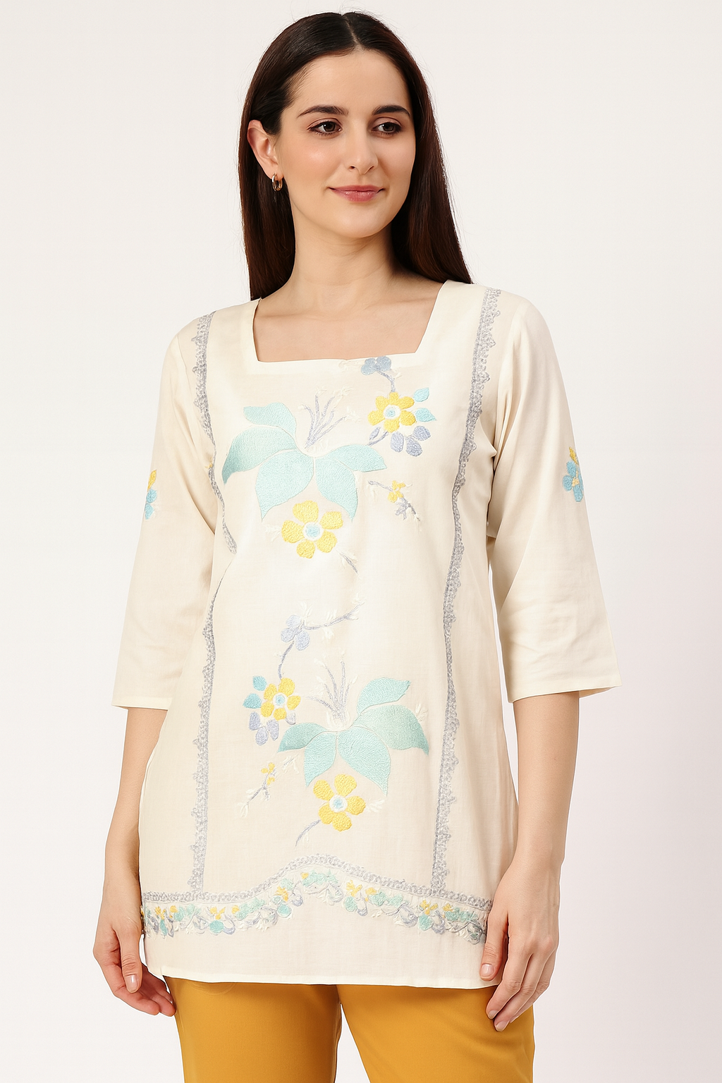 Women's off-white organza blouse in 2XL