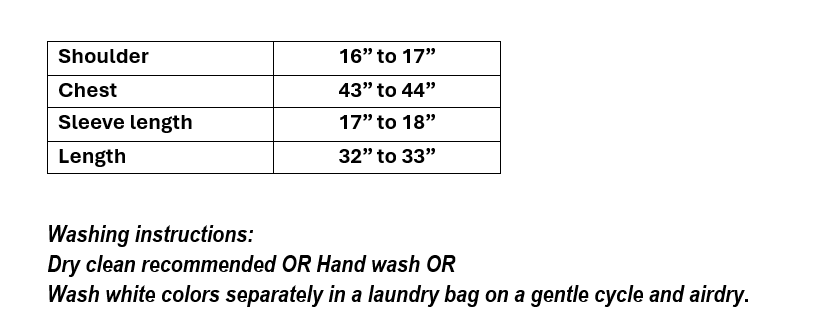 Women’s off-white cotton top with light grey kantha work in XXL