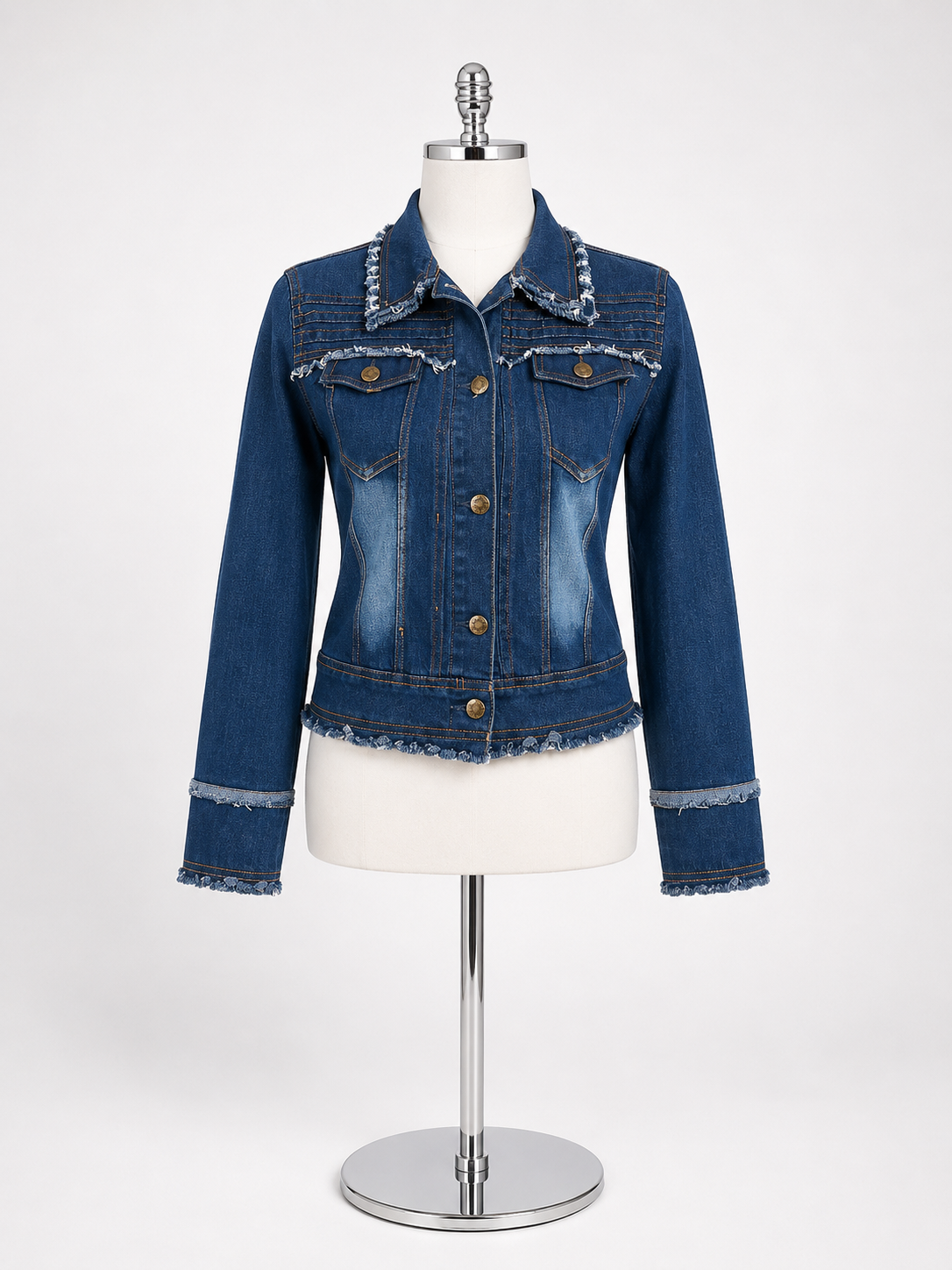 Youth Girl's Denim Embroidered Jacket