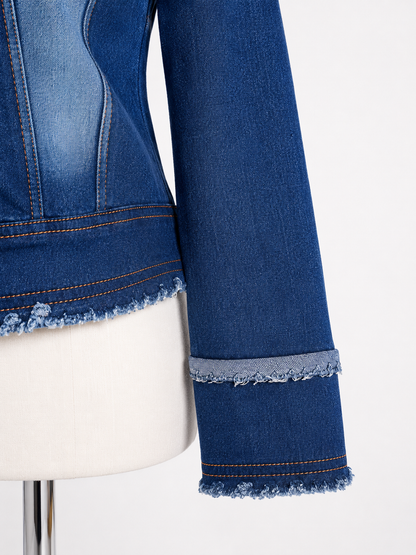 Youth Girl's Denim Embroidered Jacket