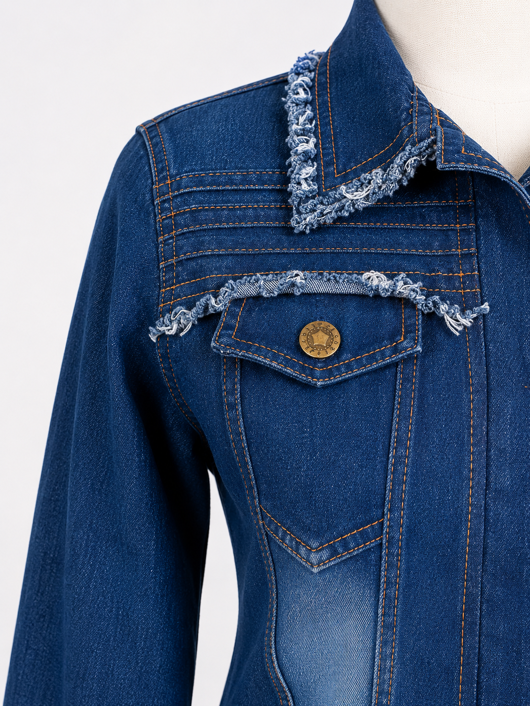 Youth Girl's Denim Embroidered Jacket