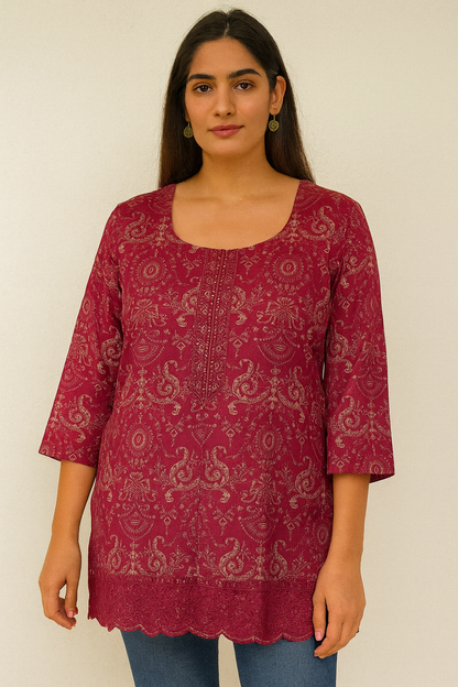 Women's satin cotton blouse in S and XS