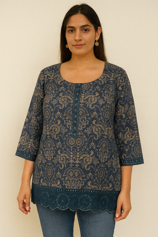 Women's satin cotton blouse in S and XS