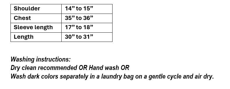 Women's navy blue blouse with cross-stitch in S