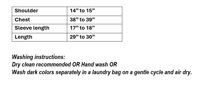 Women's black printed cotton blouse with red strip printed patch on the neck in M