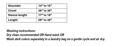 Women's black printed cotton blouse with red strip printed patch on the neck in M