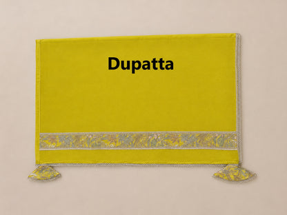 Women's sun glow yellow chinon silk kurta set (M, XL & 2XL)