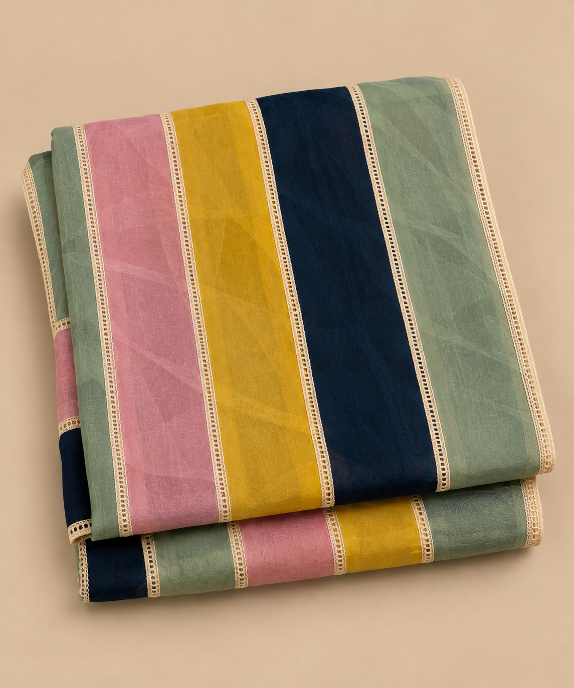 Women's Mul Cotton Multicolor Vertical Stripe Dupatta