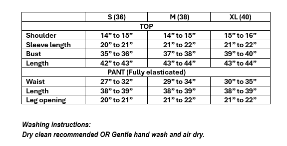 Women's Blue & Black color embroidery coord sets with coin lace (S, M, L)