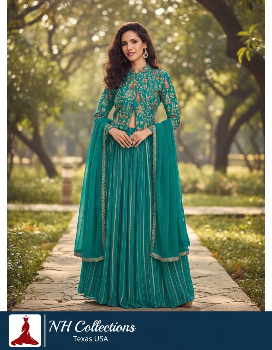 Women's Silk Crop top lehengas from M to 3XL