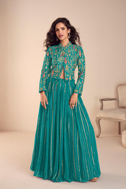 Women's Silk Crop top lehengas from M to 3XL