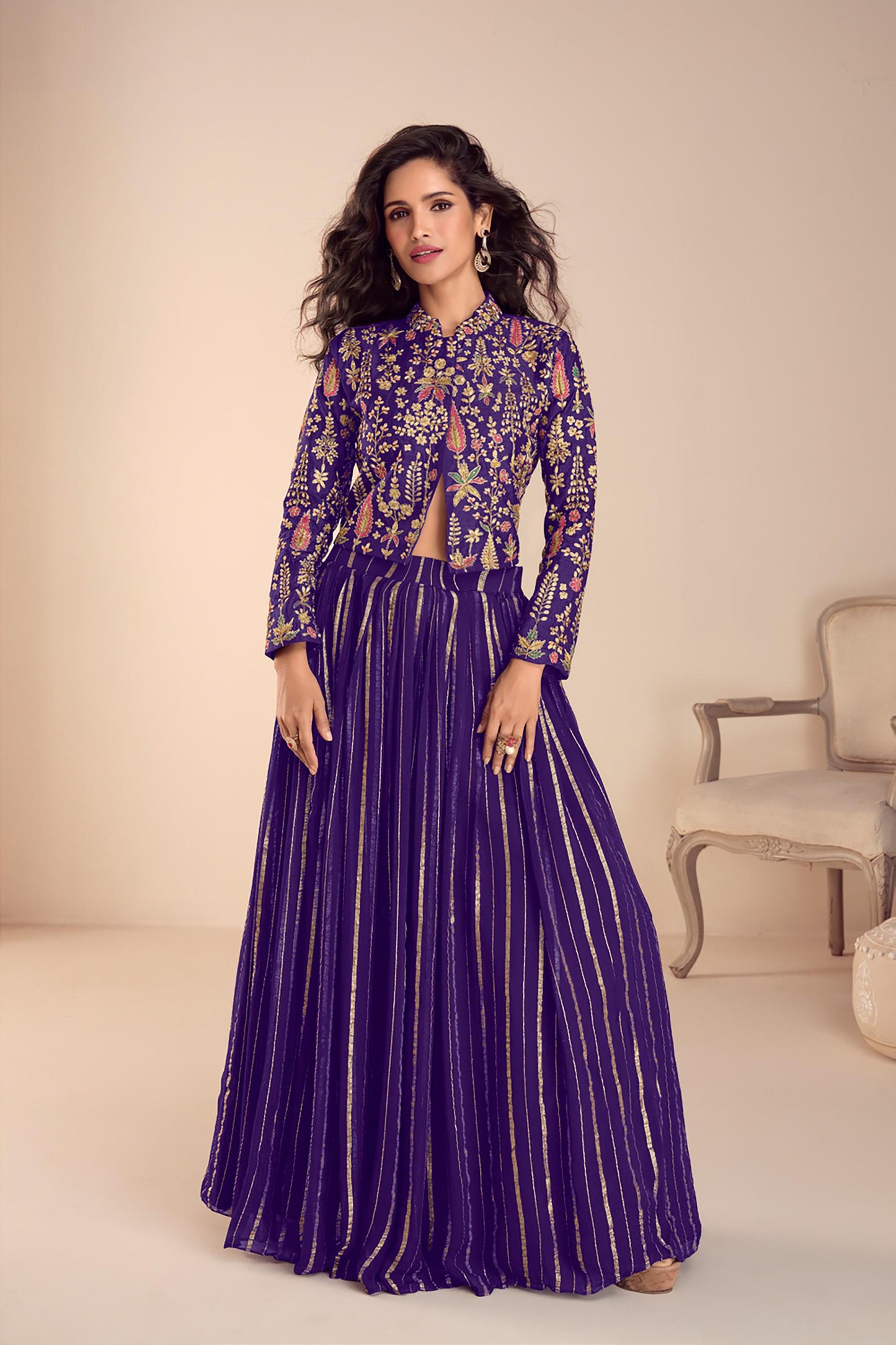 Women's Silk Crop top lehengas from M to 3XL