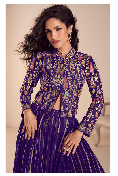Women's Silk Crop top lehengas from M to 3XL