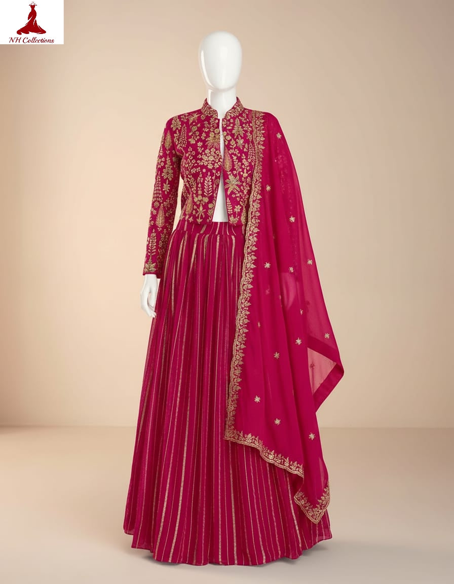 Women's Silk Crop top lehengas from M to 3XL