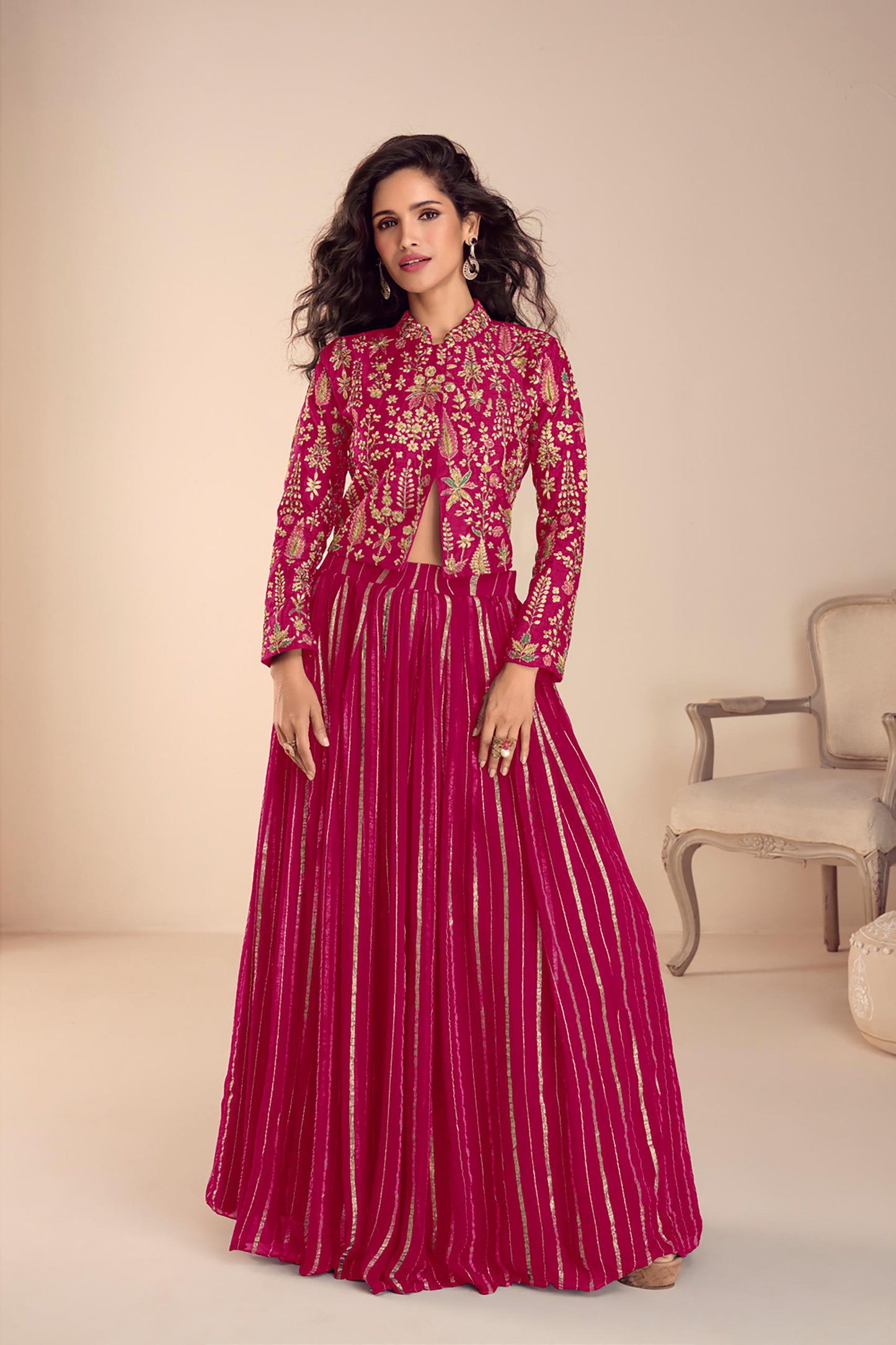 Women's Silk Crop top lehengas from M to 3XL