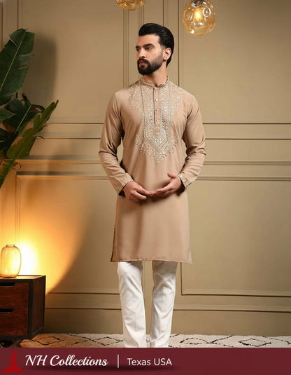 Men’s Armani Lachka fabric kurta set from L to 5XL