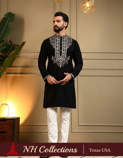 Men’s Armani Lachka fabric kurta set from L to 5XL