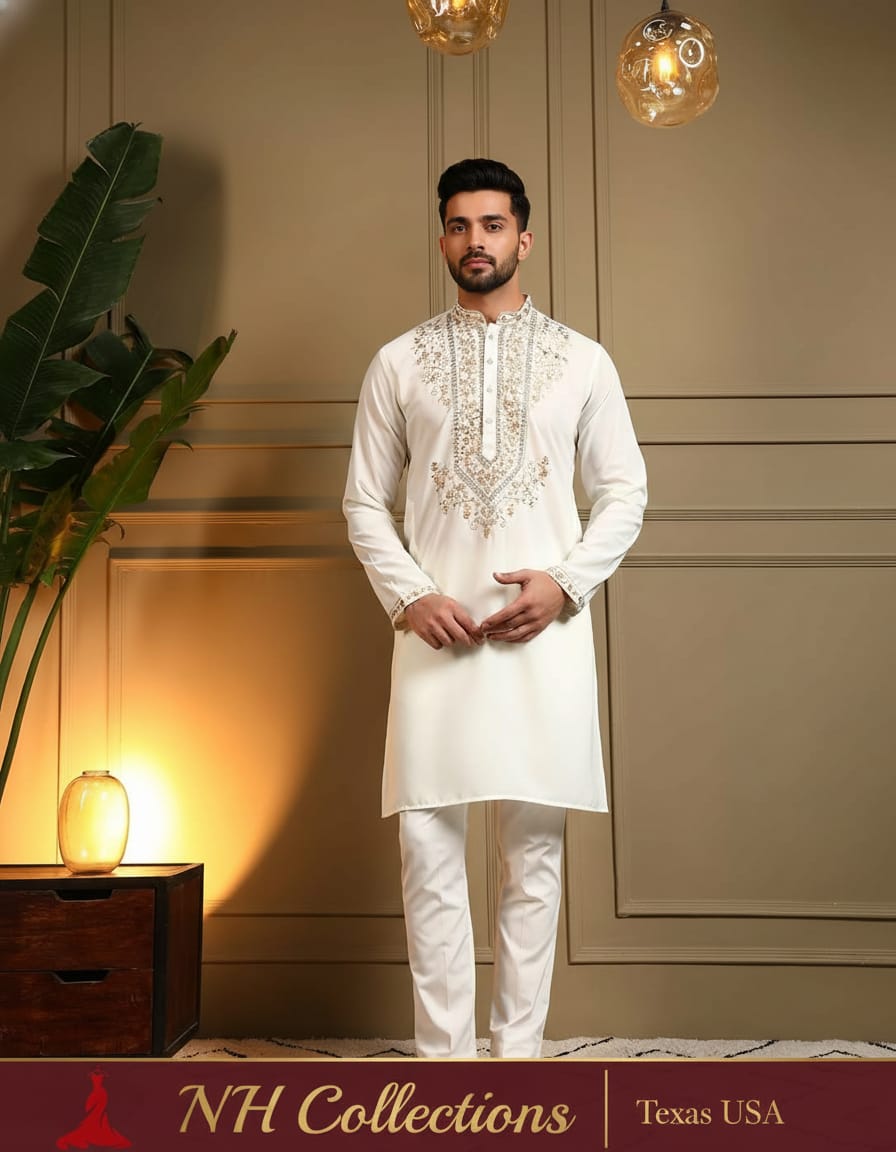 Men’s Armani Lachka fabric kurta set from L to 5XL