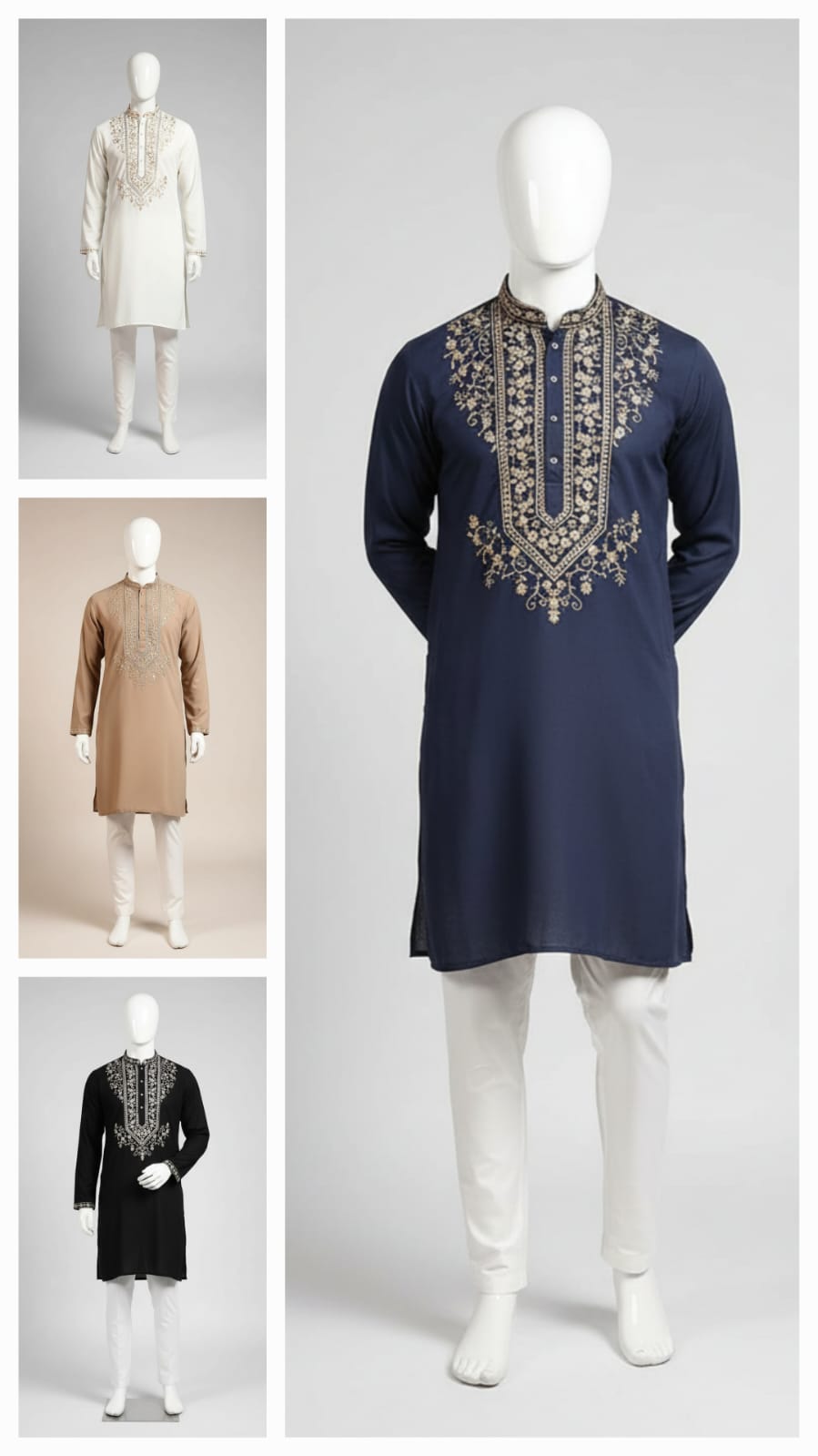 Men’s Armani Lachka fabric kurta set from L to 5XL