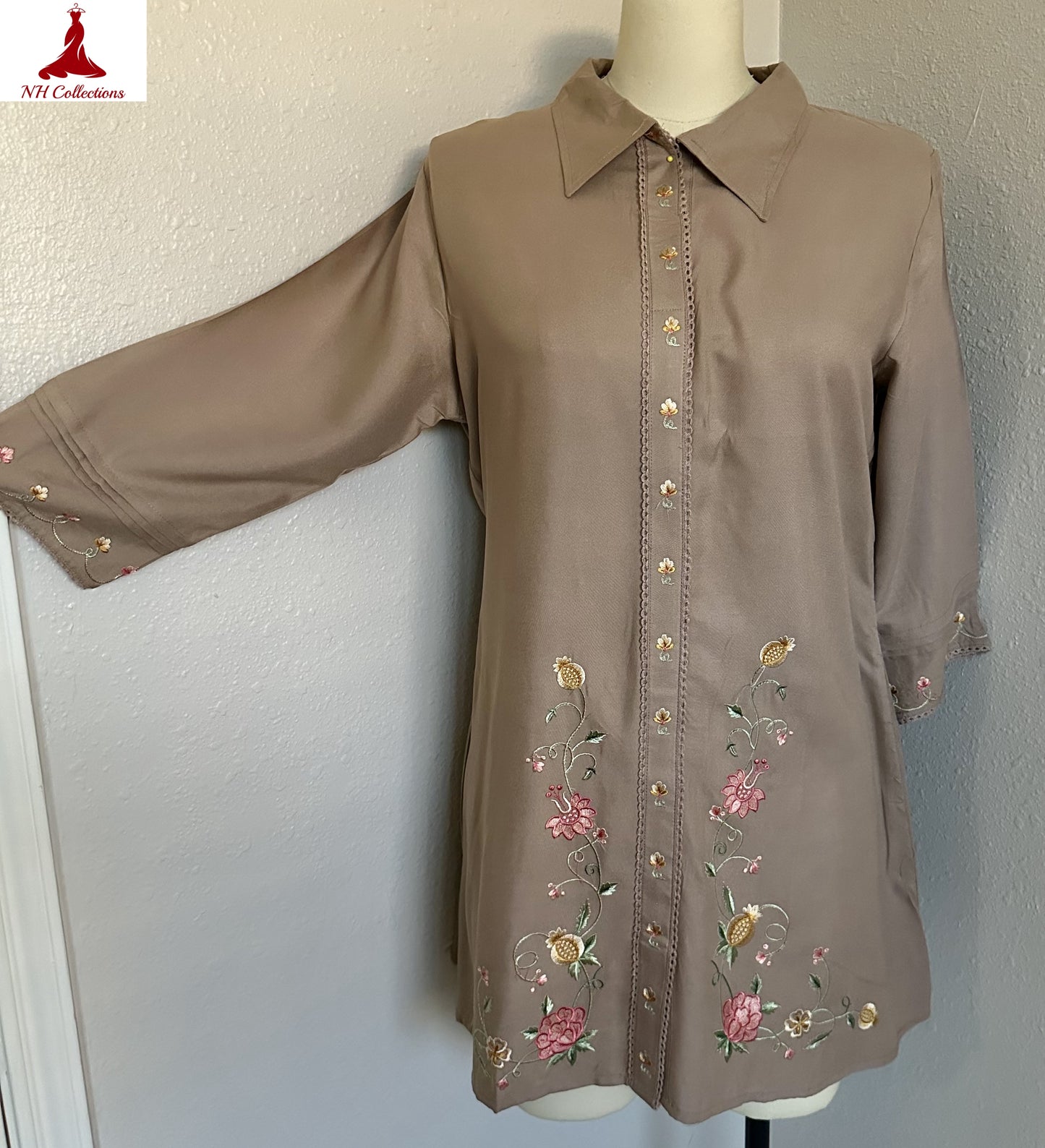 Women's light brown tunic in L