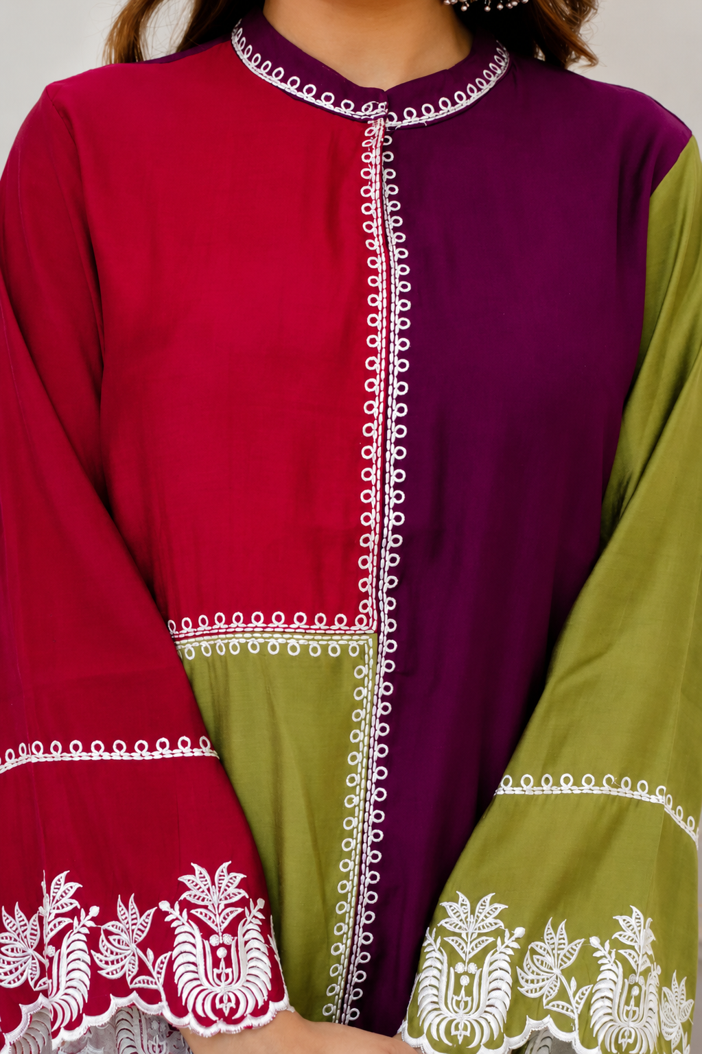 Women's Muslin Silk  coord Set with Hakoba pants (M, L, XL & 3XL)