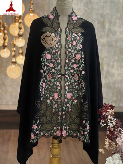 Women's embroidered Cape with applique work Style 3