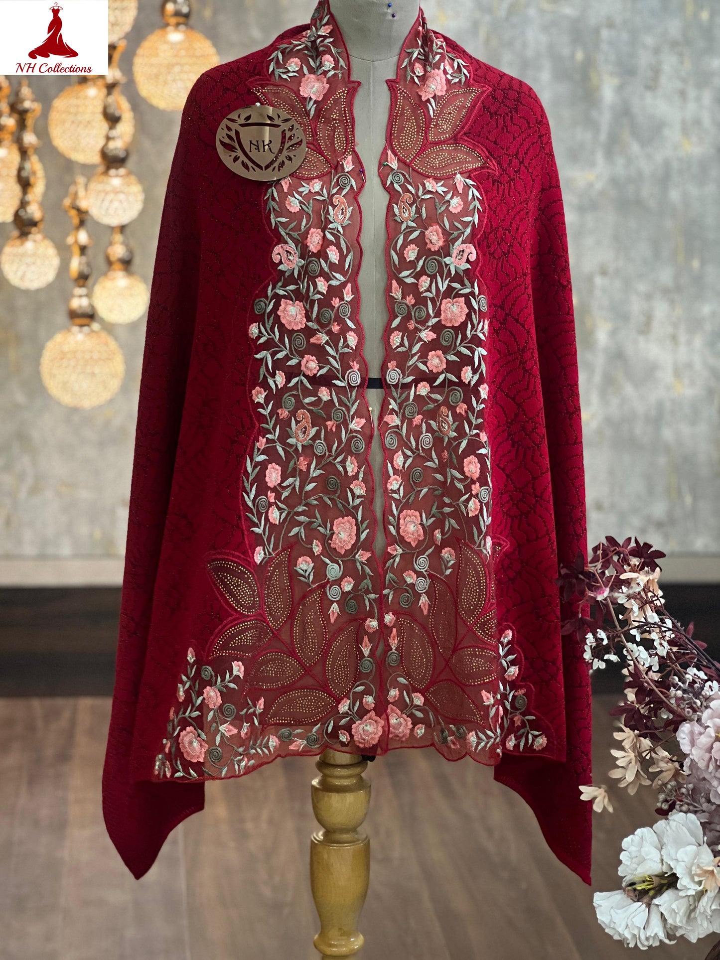 Women's embroidered Cape with applique work Style 3
