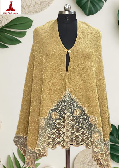Women's embroidered Cape with applique work Style 4