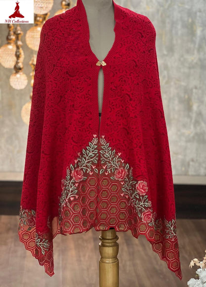 Women's embroidered Cape with applique work Style 4