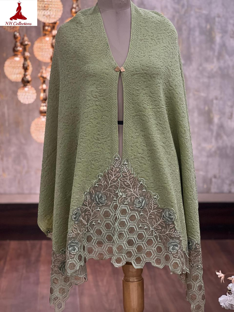 Women's embroidered Cape with applique work Style 4