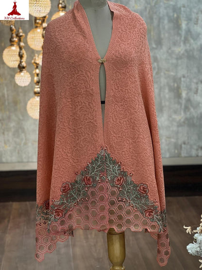 Women's embroidered Cape with applique work Style 4