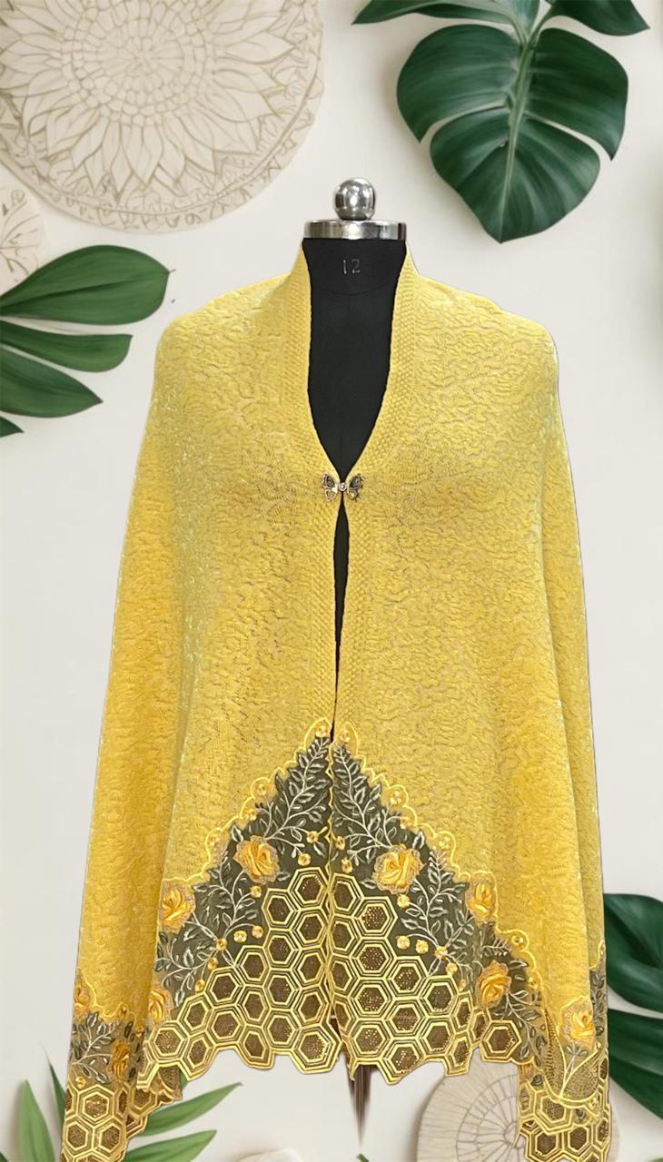 Women's embroidered Cape with applique work Style 4