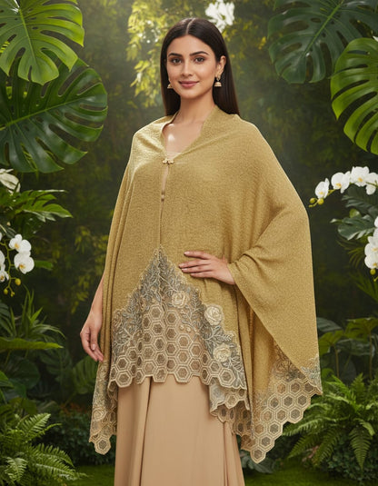 Women's embroidered Cape with applique work Style 4