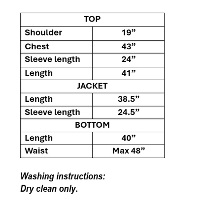 Men's full length jacket kurta set in L