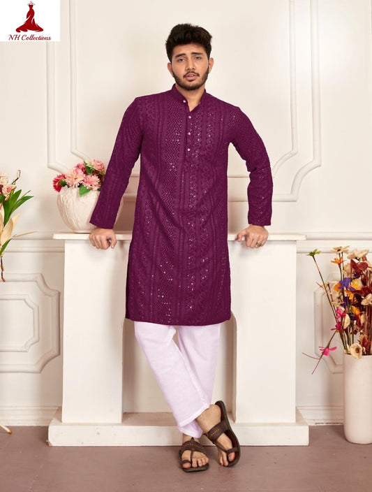 Men's chicken work kurta in XL & 2XL