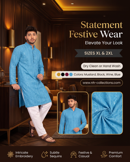Men's chicken work kurta in XL & 2XL - product image 10