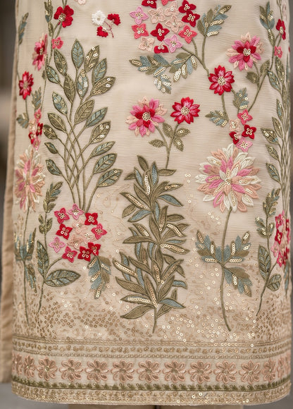 Women's Embroidered chinon palazzo sets in pastel shades (L, XL, 2XL)