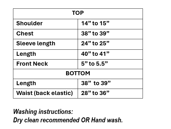 Women's black georgette pakistani kurta set in M