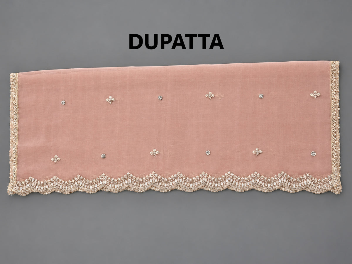 Women's Crystal Silk Pearl Embroidered Kurta set in XL & 2XL