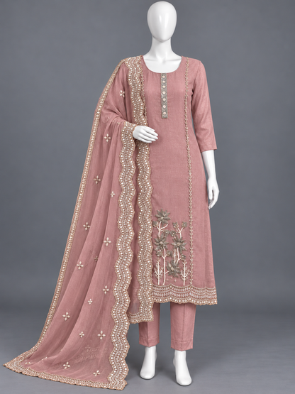 Women's Crystal Silk Pearl Embroidered Kurta set in XL & 2XL