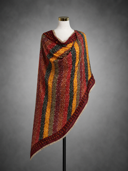 Women's Multicolored Jaipuri Bandhej Dupatta