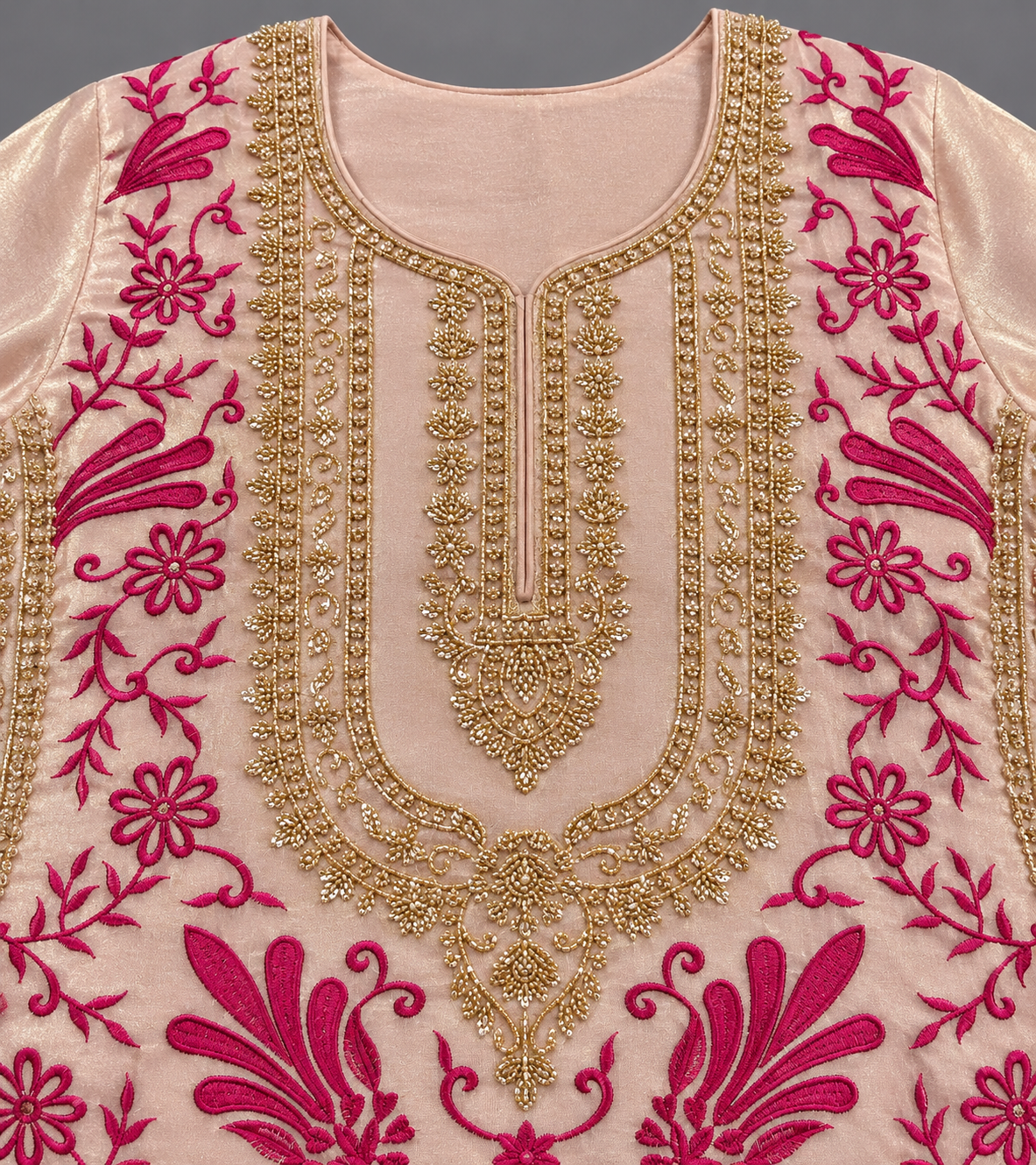 Women's Shimmer Silk Apple Cut Kurta Palazzo Set in L